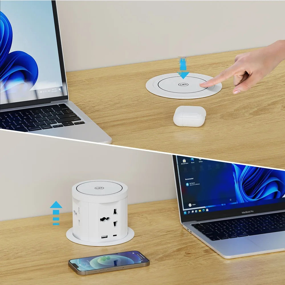 pop up outlet、pop up outlet for countertop、Office Conference Desktop Pop-Up Socket、Kitchen counter pop-up power socket