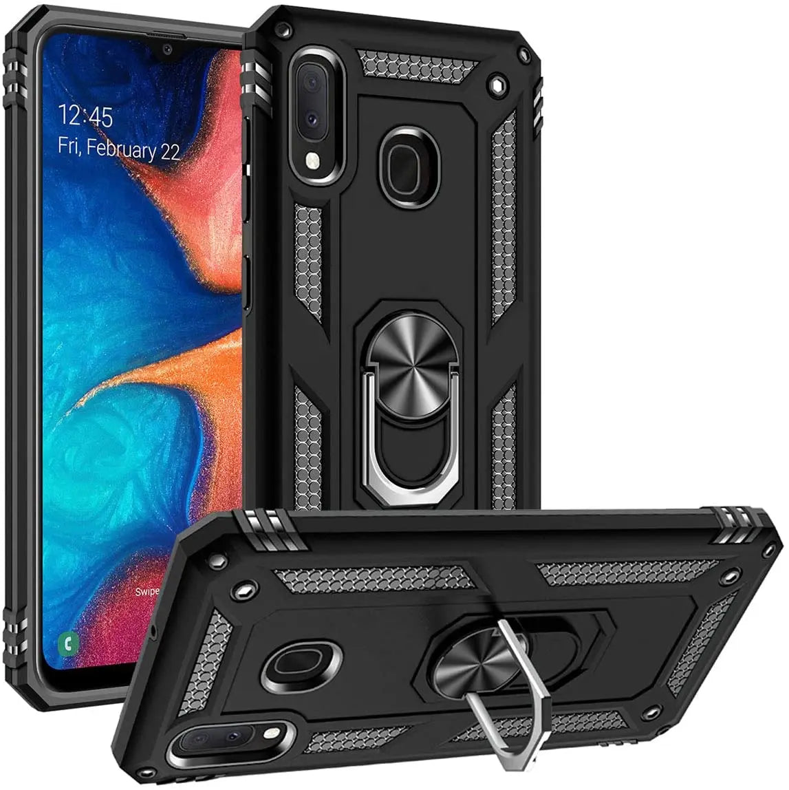 for Samsung A20e Armor Shockproof Case for Samsung Galaxy A20e Military Protective Ring Holder Magnet Cover for Samsung A 20e