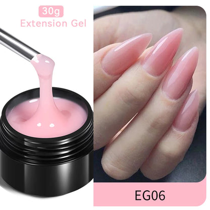 BORN PRETTY 60/30ml Hard Jelly Extension Nail Gel Polish French Nails Nude Pink White Clear Nail Supplies Gel for extension