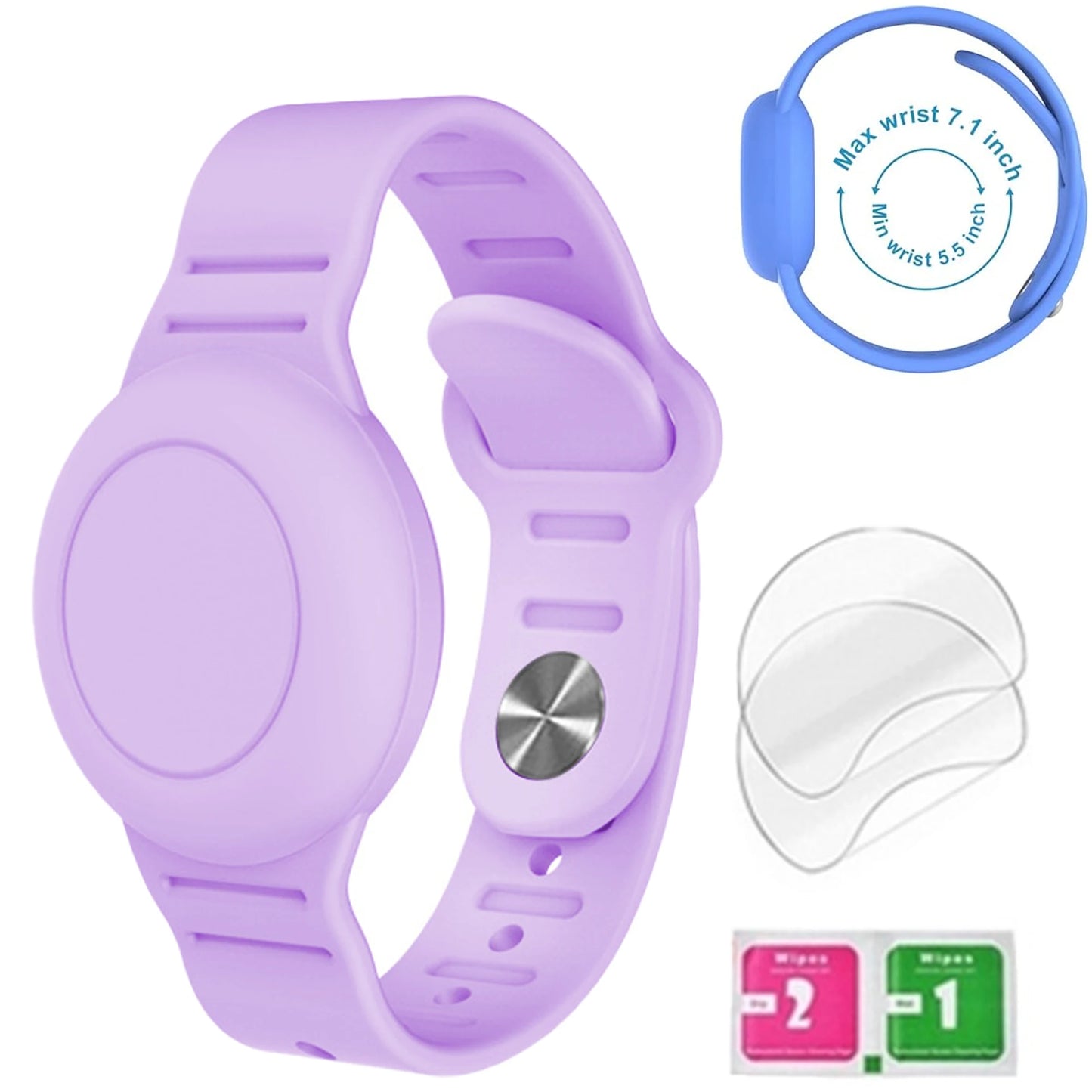 Silicone Steel Clip Compatible with Apple AirTag - Protective Silicone Clip for Tracker Protect Keychain Silicone Cover