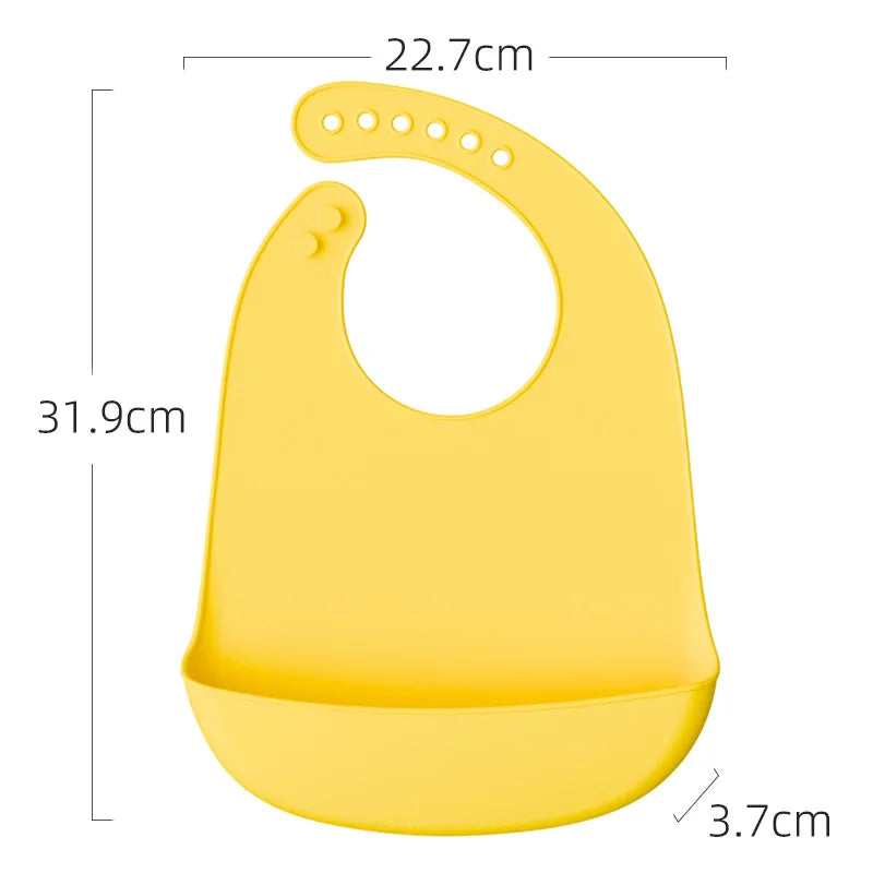 Eating Enlarged and Widened Bib Waterproof Silicone Super Soft and Light Feeding Complementary Food Children's Bib Saliva Pocket
