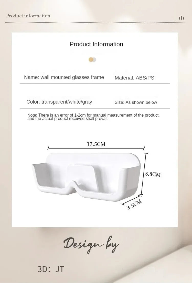 10PCS Eyeglasses Organizer Premium Sunglasses Display Case Wall Mounted No-Punch Sunglasses Organizer Home Organization