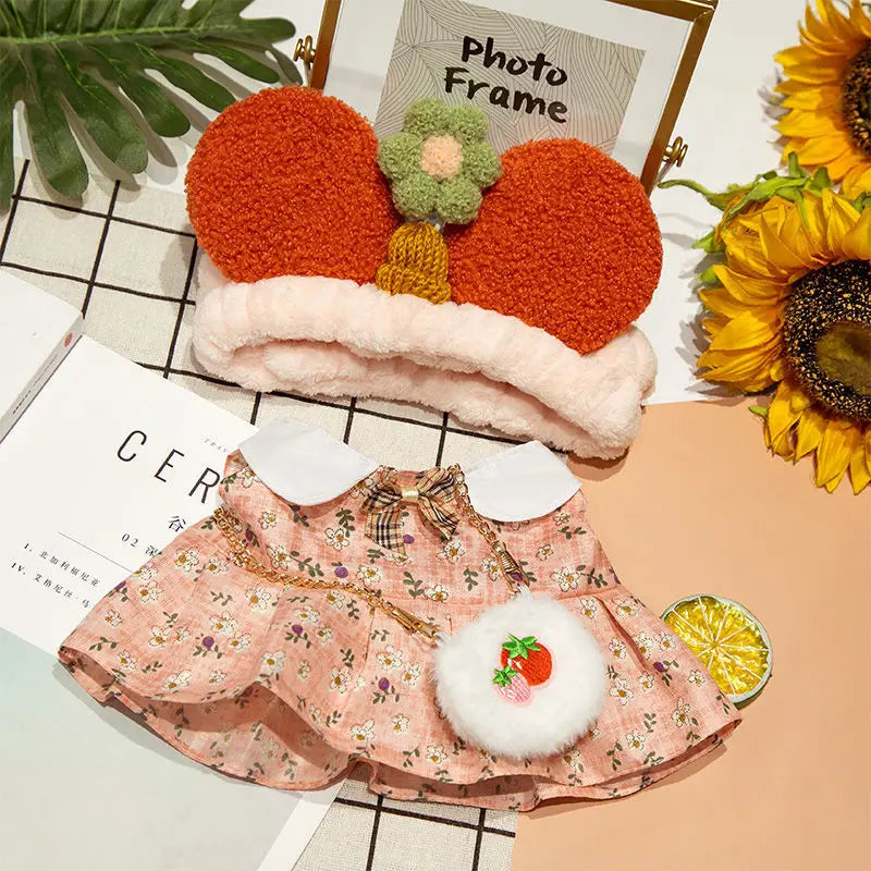 1set Clothes Suit Exquisite Soft Knitted Sweater DIY Accessories For 30cm Kawaii Yellow Duck Lalafanfan Plush Toys Stuffed Dolls