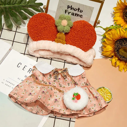 1set Clothes Suit Exquisite Soft Knitted Sweater DIY Accessories For 30cm Kawaii Yellow Duck Lalafanfan Plush Toys Stuffed Dolls