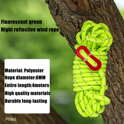 6mm Rock Climbing Rope 4 Meters,Outdoor Safety Climbing Rescue Grappling Lifeline Escape Descender Abseiling Fishing Rope