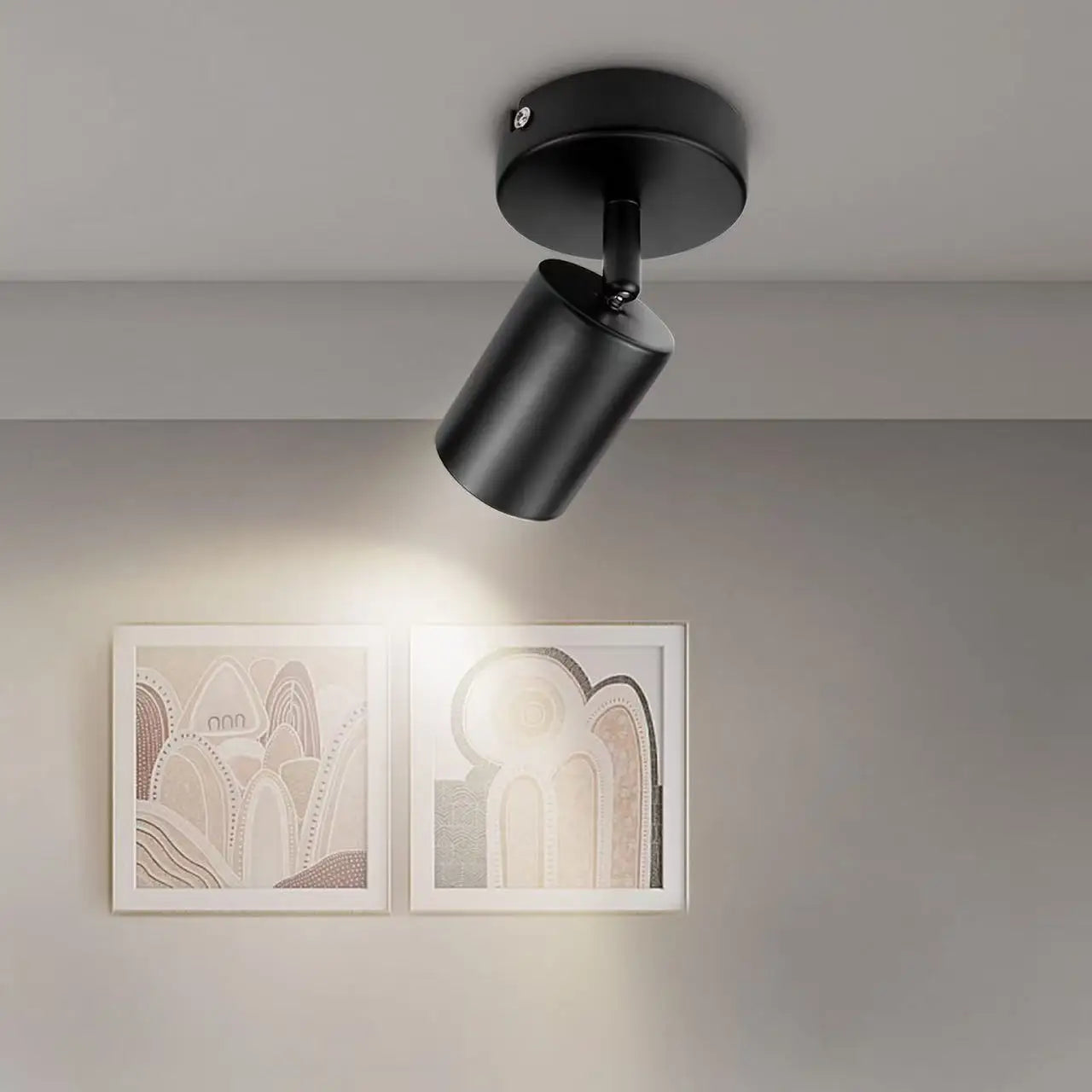 Modern LED Ceiling Light -  GU10 Wall Light Black - Energy Saving, Living Room, Bedroom, Kitchen, Easy Installation, Bulb Not In