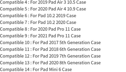 TBTIC Tablet For IPad Case Air 5 4 10.9 Pro 11 10th Funda 9th 8th 7th Generation 10.2 6th 5th 9.7 Mini 6 5 4 Air 3 10.5 Cover