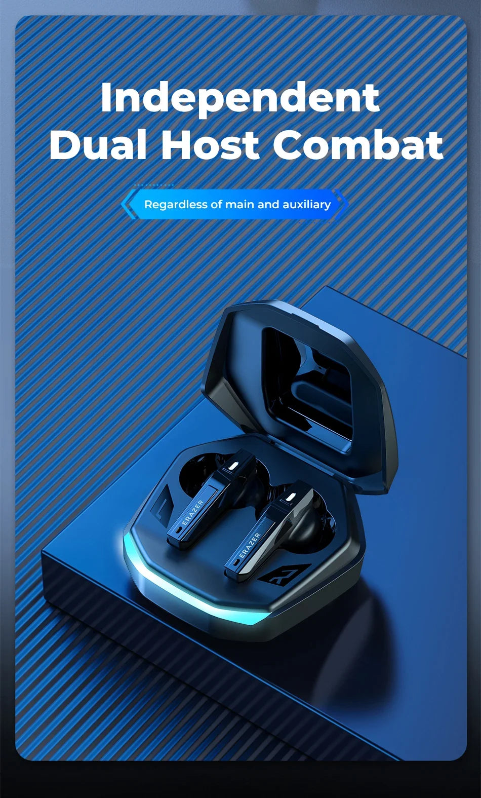 Lenovo ERAZER XT86 Gaming Earphones Bluetooth 5.4 Wireless Earphones Stereo Earphones with Microphone Low Latency GM2 Earphones