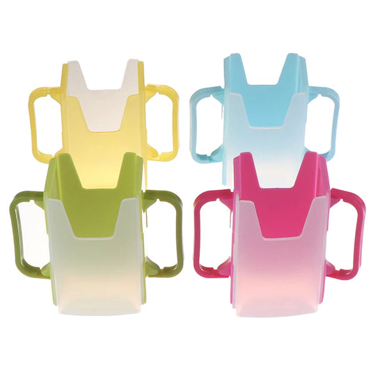 Infant Anti-Spill Cup Holder Bottle Cup Milk Holder Adjustable Safety Plastic Baby Toddler Juice Box Drinking