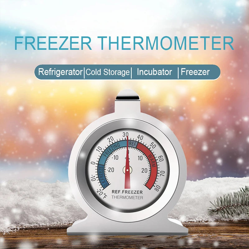 Refrigerator Thermometer -30~30°C -20~80°F Classic Fridge Large Dial Gauge Mini Thermo Meters for Freezer Cooler