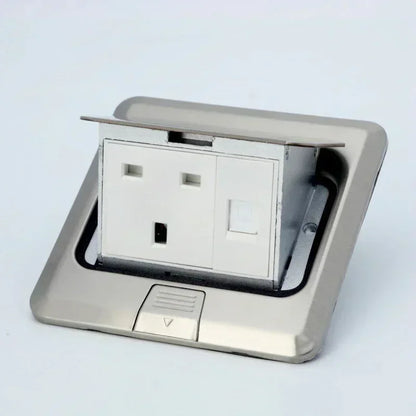Pop Up Floor Socket Hidden Type EU/FR/US/UK/Universal Power Outlet Stainless Steel Electrical Switches For Home Office Table