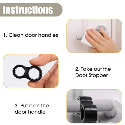 1/10Pcs Door Stops Silicone Door Handle Buffer Wall Protection Doorknob Bumper Furniture Protected Crash Pads Shockproof Rings