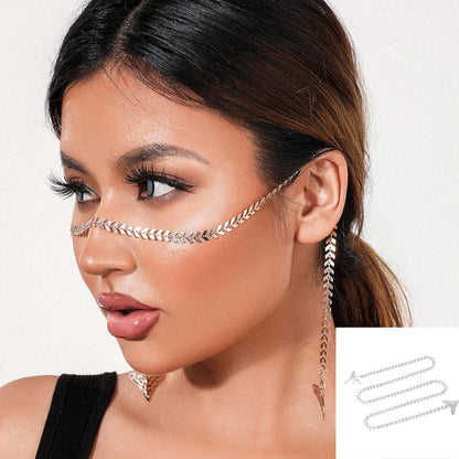 Fashion Sexy Face Chain Punk Fringe Earrings Accessory Adjustable Face Chain Face Fashion Jewelry Accessories