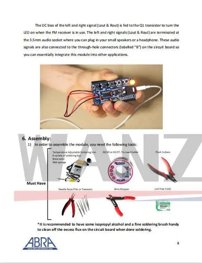 DIY Electronic Kits Wireless Stereo FM Radio Receiver Module PCB 76MHz-108MHz DC 1.8V-3.6V