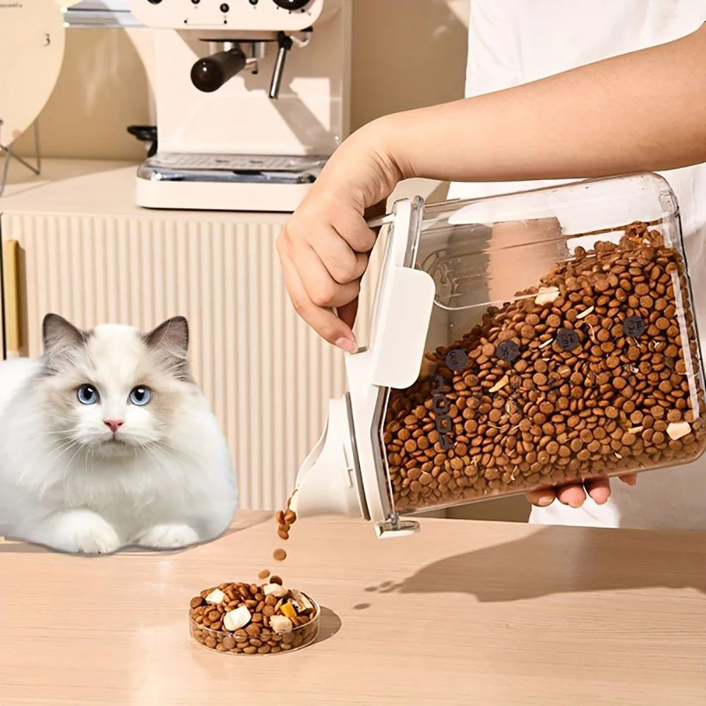 Custom Food Storage Bucket Sealed With Scale Pet Food Storage Bucket Personalized Cat Food Dog Food Moisture-proof Dog Supplies