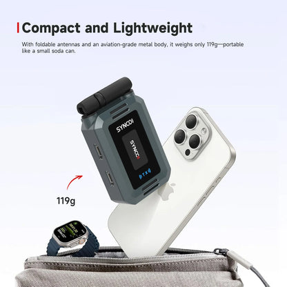 Xvison HD Wireless Video TX&RX 1080P60 UVC Streaming, 80ms Low Latency, Zero Noise for Camera/Smartphone/PC Live Streaming Synco