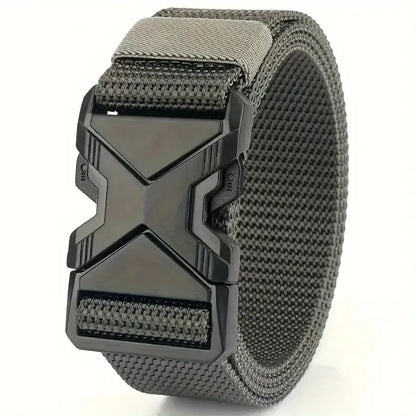 The New Men's 120cm Buckle Belt Nylon Braided Lightweight Breathable Daily Commuter Men's Belt