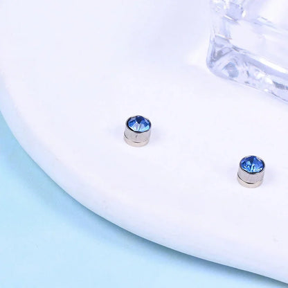 2Pcs CZ Dia 3-5mm Faux Non Pierced Ear Ring Ear Cuff Stainless Steel Fake Ear Ring Studs  For Women Men No Piercing Body Jewelry