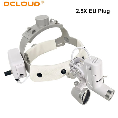 Dental LED Head Light Lamp Dental Loupes 2.5X/3.5X Brightness Spot Adjustable Surgical Headlight 5W Wireless ENT Headlight