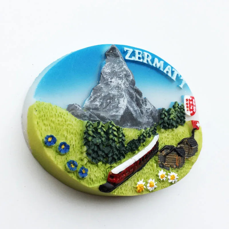 Europe Switzerland 3D Fridge Magnets Tourism Souvenir Refrigerator Magnets Sticker Collection Handicraft Decoration Articles