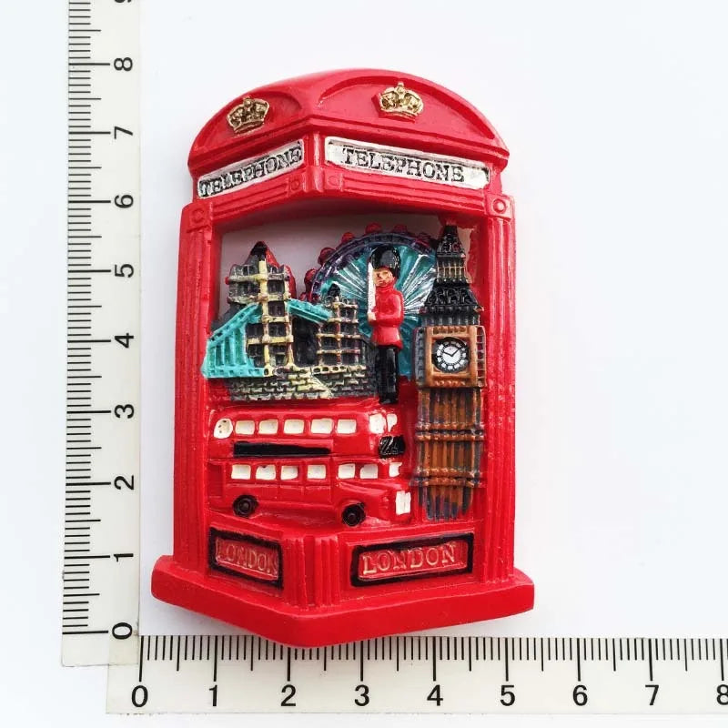 London UK 3D Fridge Magnets Tourism Souvenir Resin Refrigerator Magnets Sticker Collection Handicraft Gift Decoration Articles