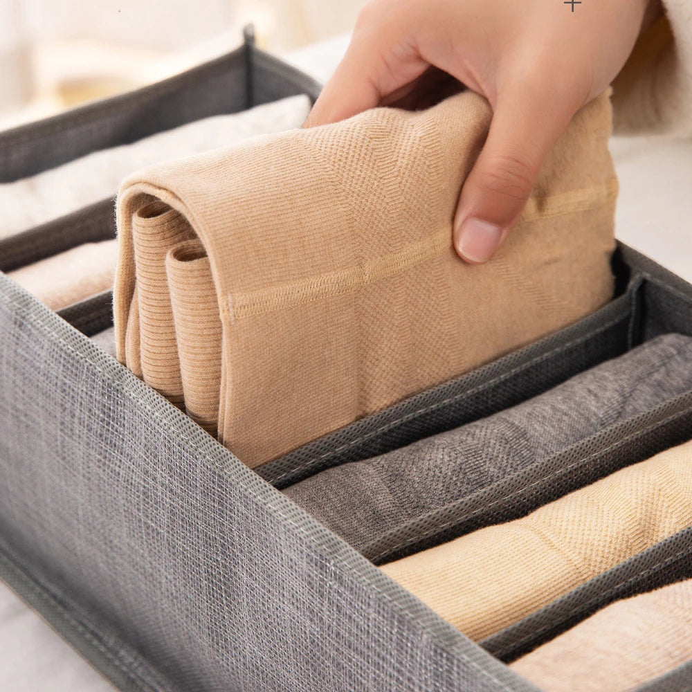Clothes Organizer Box Panties Socks Storage Boxes Wardrobe Drawers Organizers Pants Clothes Jeans Separator Bra Folding Divider
