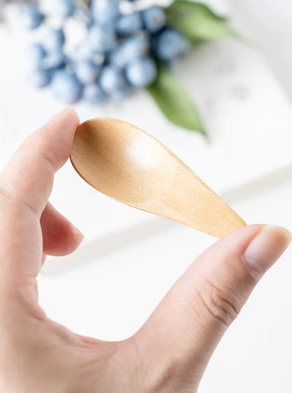 Mini Creative Tea Spoon Short Handled Small Wooden Spoon Coffee Spoon Spice Spoon Salt Spoon Milk Powder Spoon Wholesale