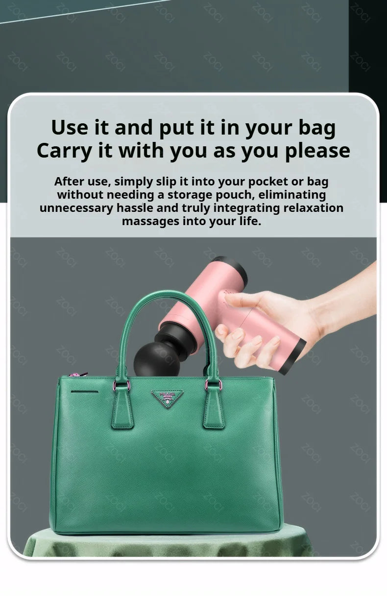 Portable Mini Fascia Gun Handheld Massage Gun Vibration Muscle Massager Deep Tissue Massager for Body Back Neck Leg Foot