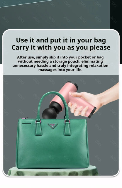 Portable Mini Fascia Gun Handheld Massage Gun Vibration Muscle Massager Deep Tissue Massager for Body Back Neck Leg Foot