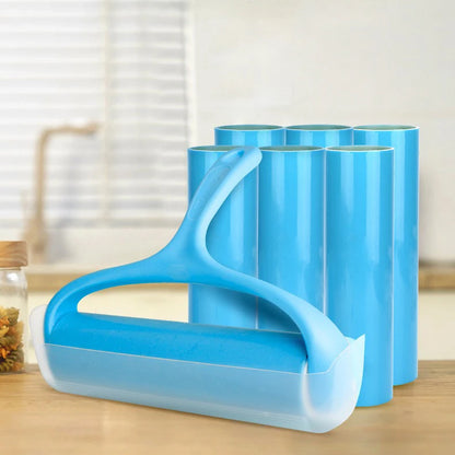 Cloth Sticking Roller Reusable Silicone Dust Removal Drum for Cleaning Hair and Debris on Clothes Carpets Sofas and Beds