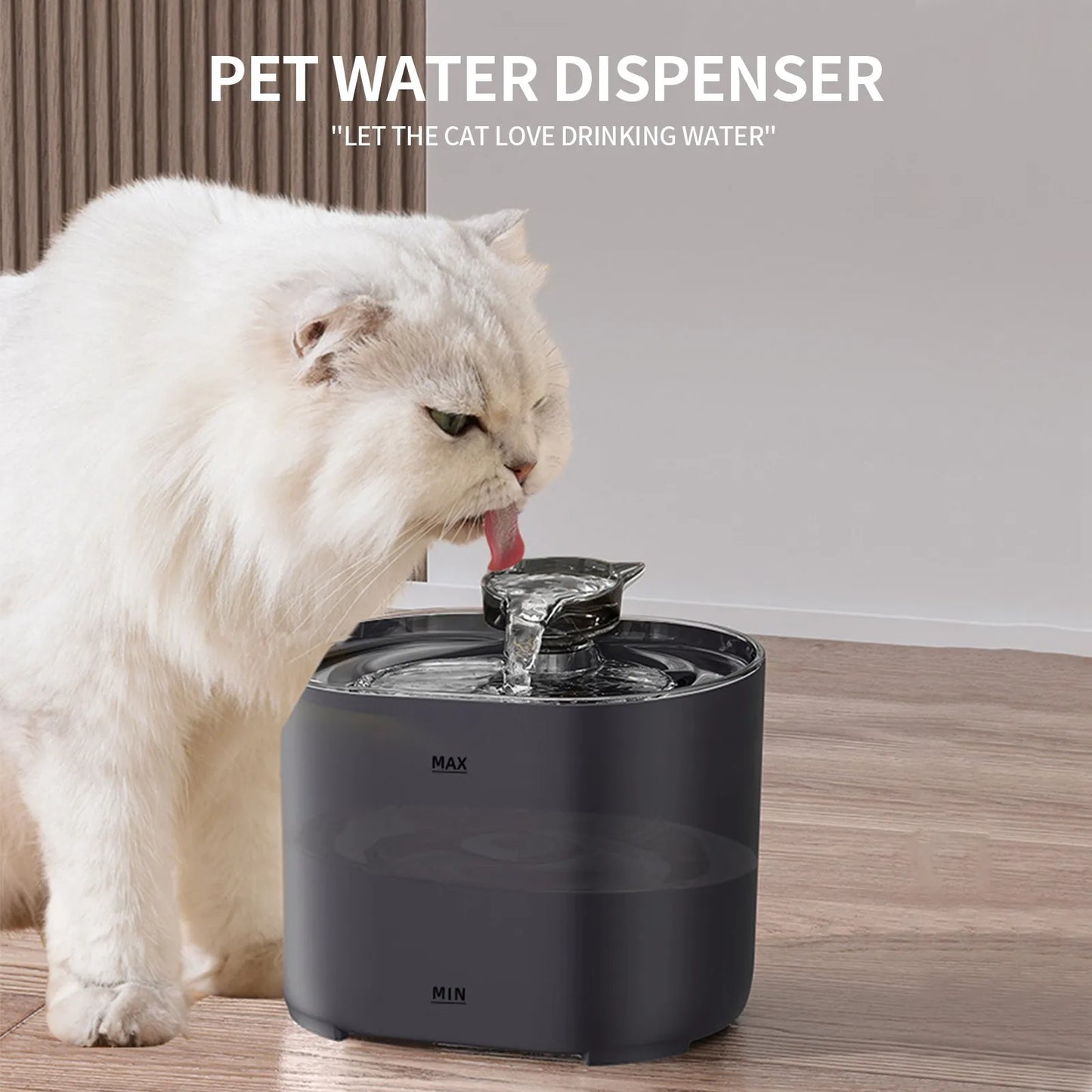 2L Capacity Pet Drinking,Automatic Dog Cat Water Fountain,Intelligent Induction Circulation Filter Silent Pet Water Feeder