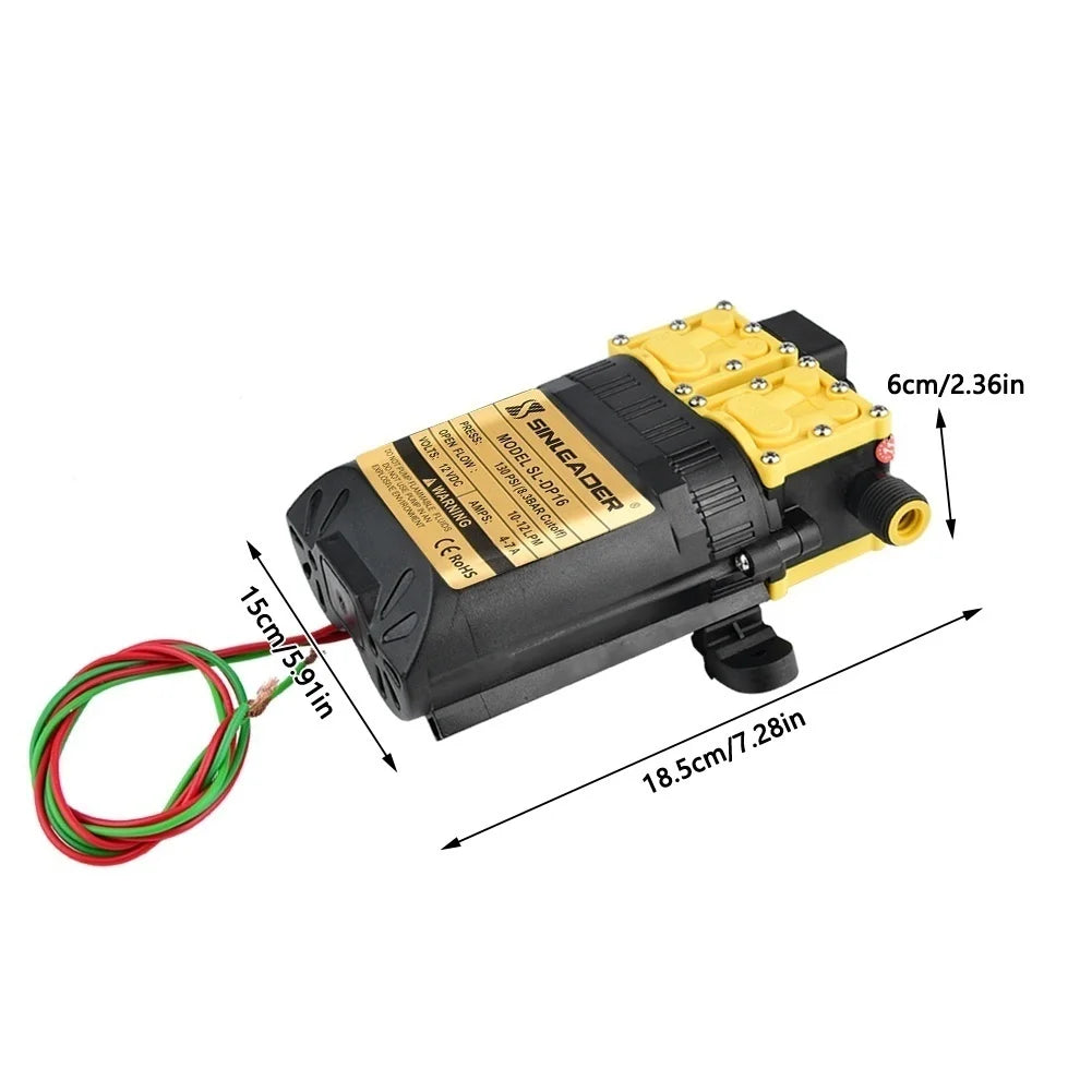 12V 7A 10L/min High Pressure Agricultural Electric Water Pump Water Sprayer Pumps Dual-Core Power Agricultural Electric