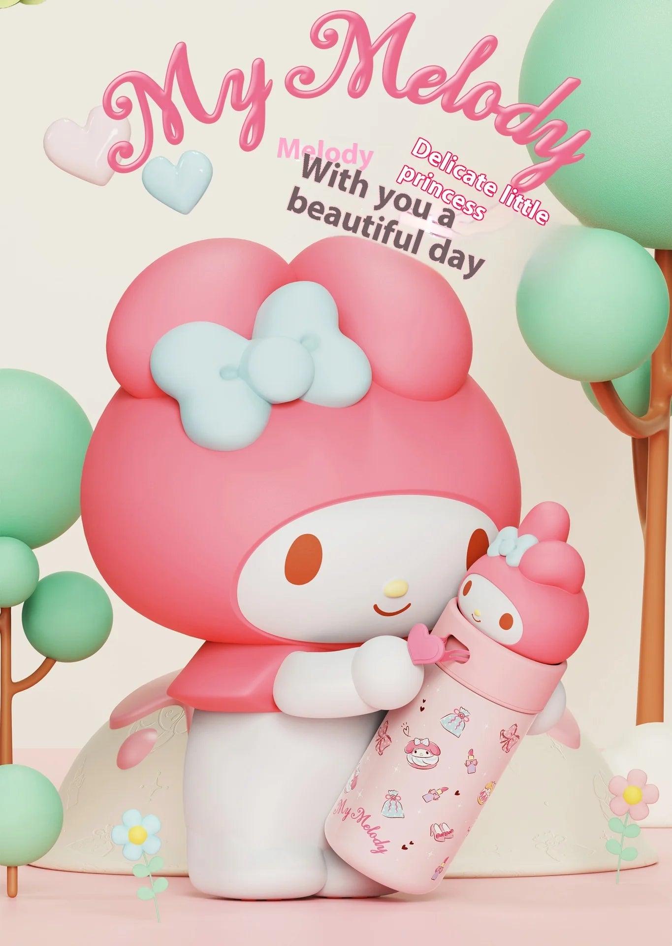 Cartoon Insulated Cup With High Appearance Children'S Water Cup Cute And Portable Student Food Grade Insulated Water Cup Gift