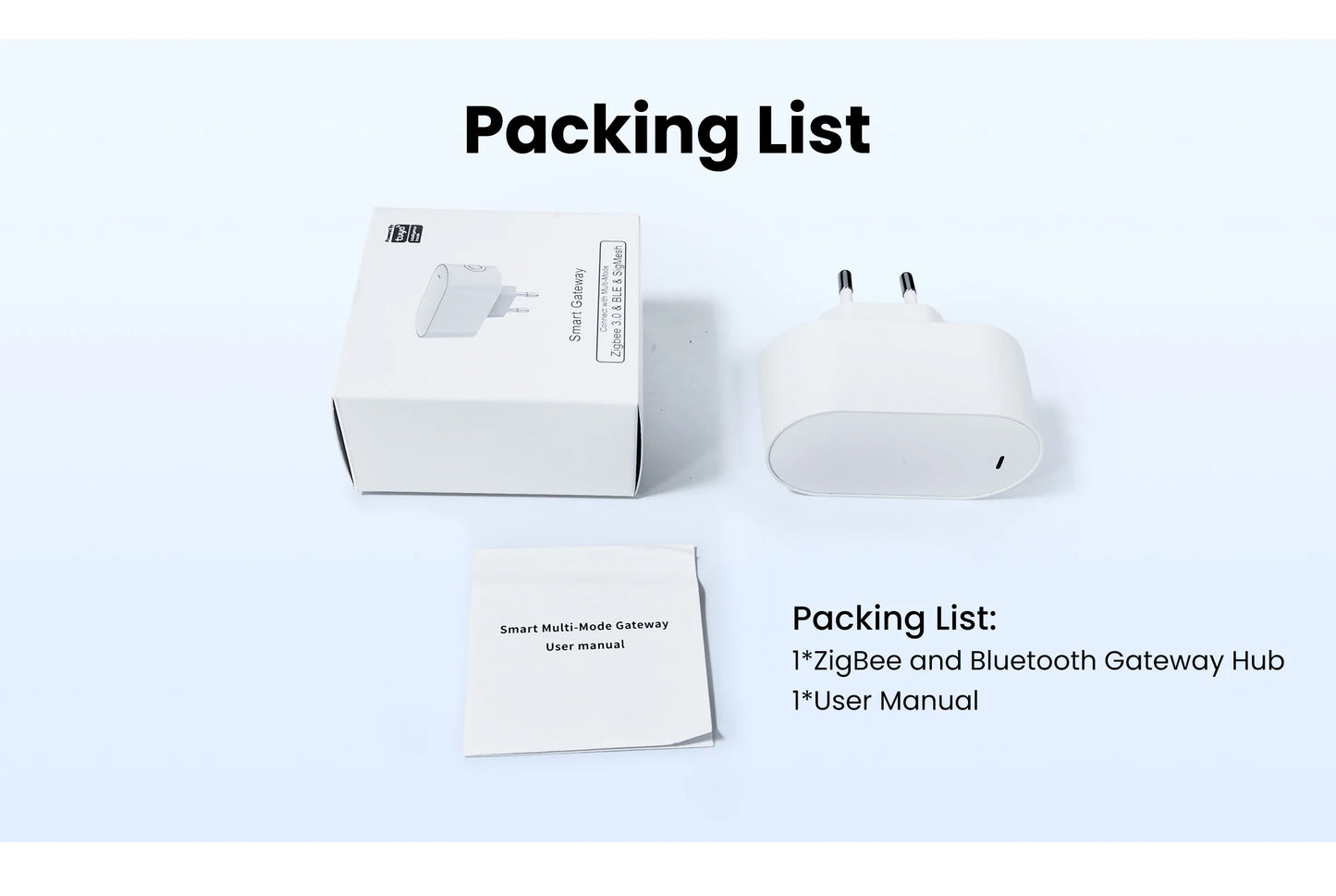 GIRIER Tuya ZigBee Gateway Hub Plug-in Type Multi-mode ZigBee Gateway Bridge Bluetooth Mesh Hub Supports Smart Home Automation