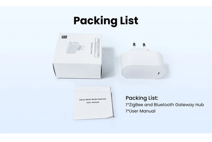 GIRIER Tuya ZigBee Gateway Hub Plug-in Type Multi-mode ZigBee Gateway Bridge Bluetooth Mesh Hub Supports Smart Home Automation