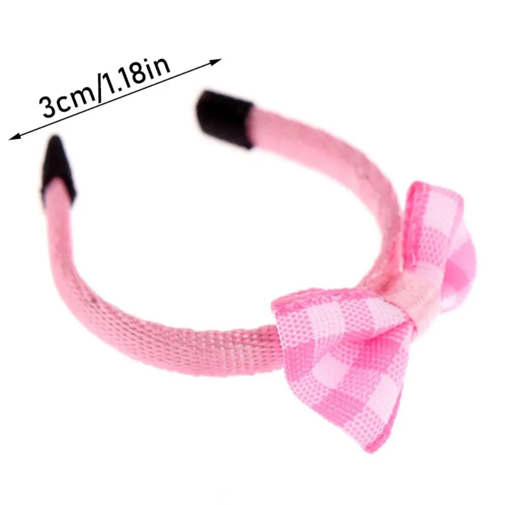 Fashion 1/12 Dollhouse Accessories Doll Bow Headband ob11 Handmade Dolls Boutique Decorations DIY Doll Hair Accessories