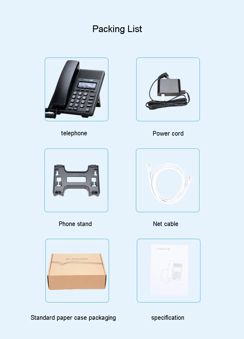IP Telephone SIP Network Language Telephone Customer Service VOIP Landline With Backlight Led Screen
