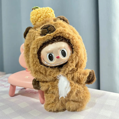Labubu I II Dolls Clothes for Labubu The Monster Outfit Accessories Clothing DIY Kids Gift QuQu Capybara Jumpsuit For Winter