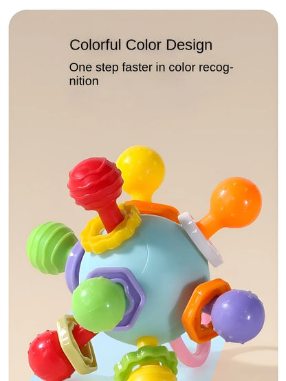 Montessori Baby Rattle Toy 0 to 6 Months Sensery Games Rubber Textured Multi Tactile Touch Balls Training Massage Soft Balls