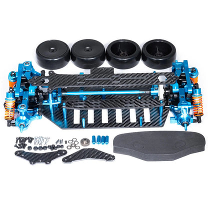 1/10 Carbon fiber Car Frame For 1/10 TT02 Aluminum Alloy / Plastic Chassis Frame  RC Car Part