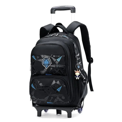 School Rolling Backpacks School bags for Boys Trolley bag with Wheels Waterproof Orthopedic School Bag Student Wheeled Backpack