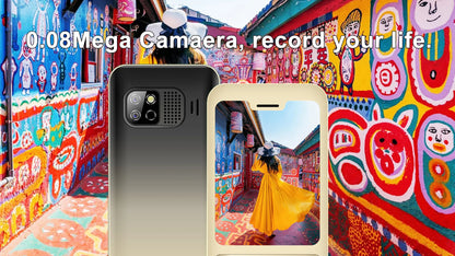 MKTEL OYE 3 Feature Phone 1.77inch Display 1800mAh Dual SIM Dual Standby MP3 MP4 FM Radio with Strong Torch Senior Phone