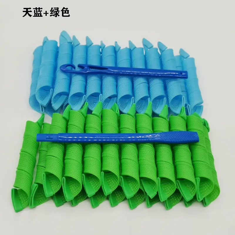 Heatless Hair Curler No Heat Silk Ribbon Hair Rollers Curls Headband Sleeping Soft Lazy Hair Curlers Foam Rod Curling Hair Tools