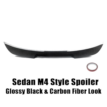 XVIP Car Glossy Black M4 Look Rear Trunk Spoilers Wings Lip For BMW 5 Series E60 4 Door Sedan 2004-2009 Carbon Look Accessories