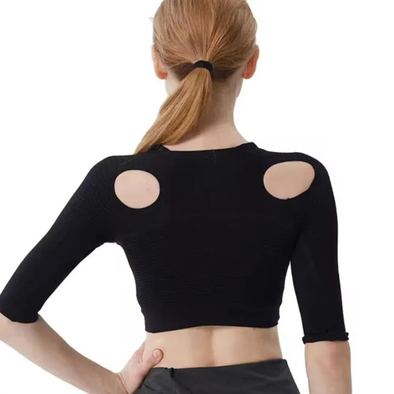 Upper Arm Shaper Posture Corrector  Shapewear Tops Chest Brace Up Vest Women Arm Shoulder Compression Sleeves Body Shaper Corset
