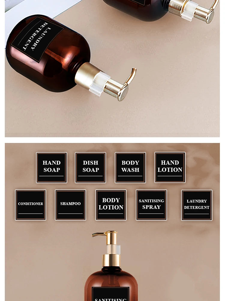 2 Pc 10.1 OZ Amber Soap Dispensers For Cosmetic Shampoos And Lotions Soaps Spill-proof Repeatable Pump Bottles For Bath Products