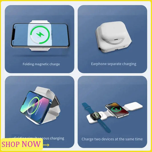 Especial 15W 10-In-1 Fast Charging Dock Station Wireless Charger For Iphone 14 13 12 Pro Max 8 7 Fast Charging Dock Station Whit