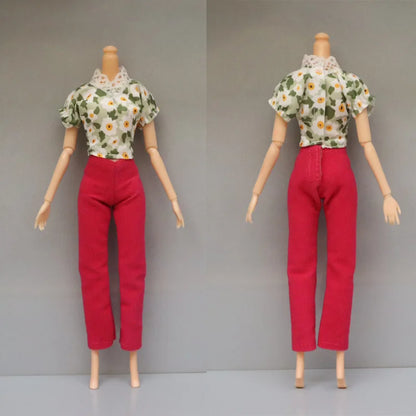 28pcs Fashion Dolls Accessories =1 Gown +3 Dress +2 Suit +2 Swimsuit +3 Glasses +10 Shoes +7 Hanger Clothes for 11.5'' Doll Toys