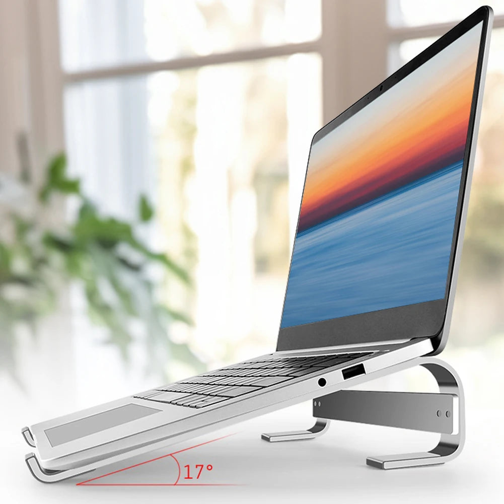 Desk Laptop Stand Aluminum Alloy Laptop Riser Ergonomic Ventilated Support Notebook Bracket for 10-18inch Laptop