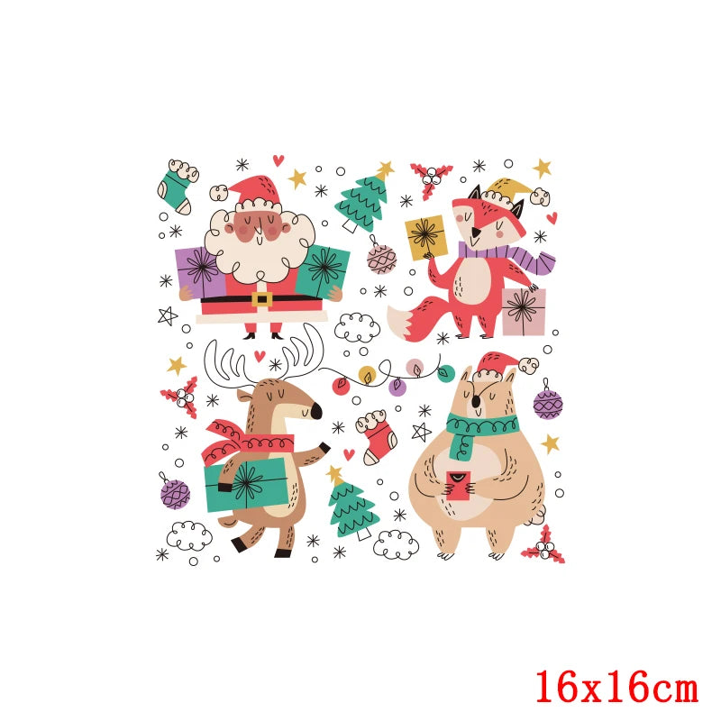 Rainbown Unicorn Heat Thermal Transfer For Clothes Cute Cartoon Iron-On Transfers Sticker On Babys Clothes DIY Aniaml Applique